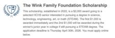 Read More - Wink Family STEM Scholarship
