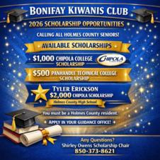 Read More - Bonifay Kiwanis Scholarships